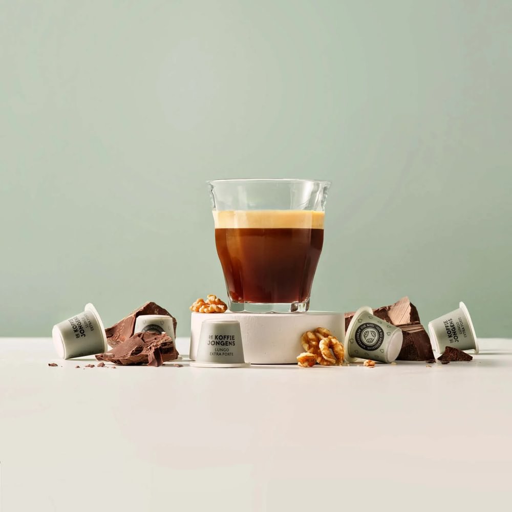 De Koffiejongens - Biologische koffiecups lungo extra forte