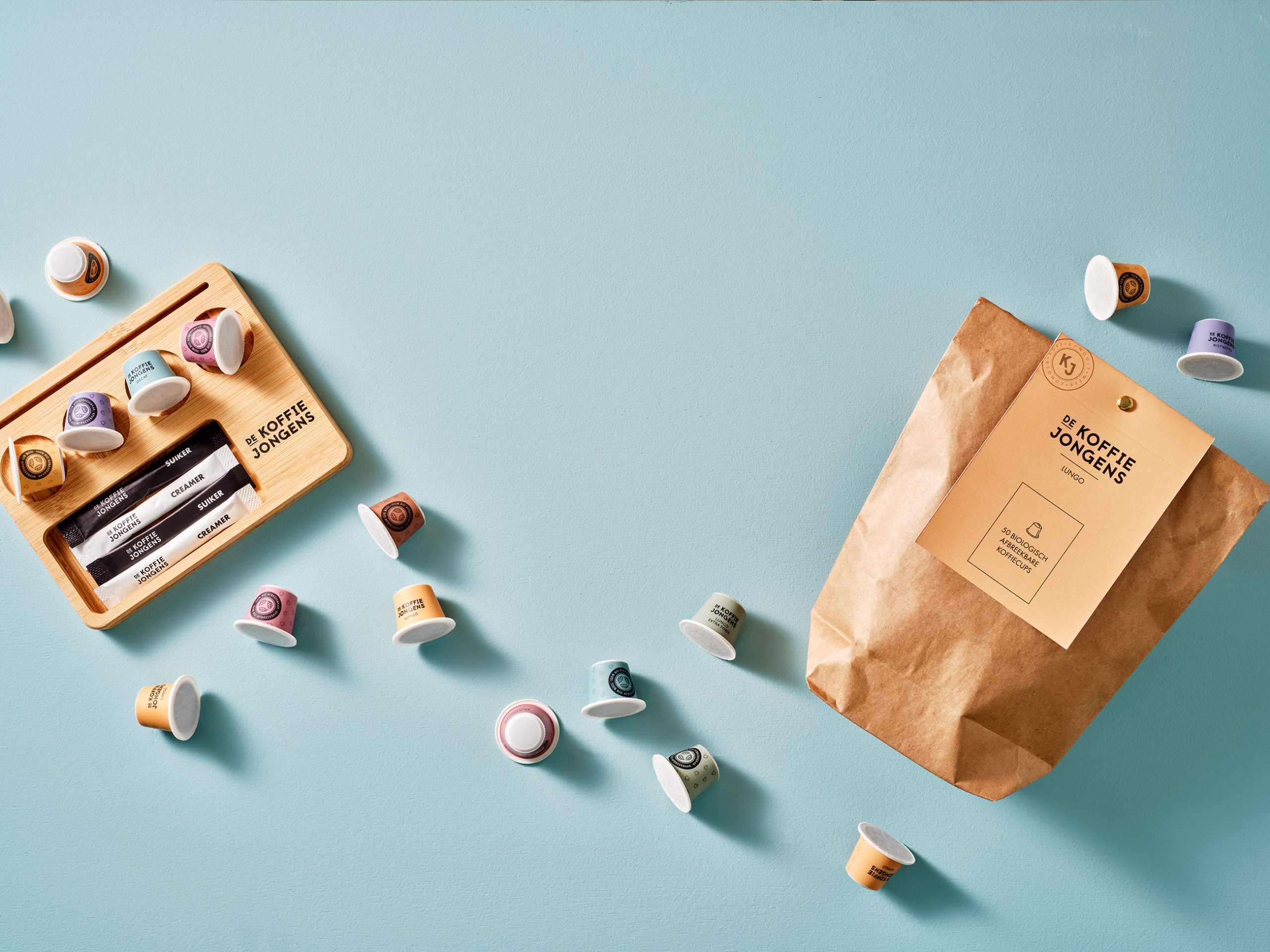 De Koffiejongens - zakelijk koffiecups en koffiebonen bestellen - header tablet