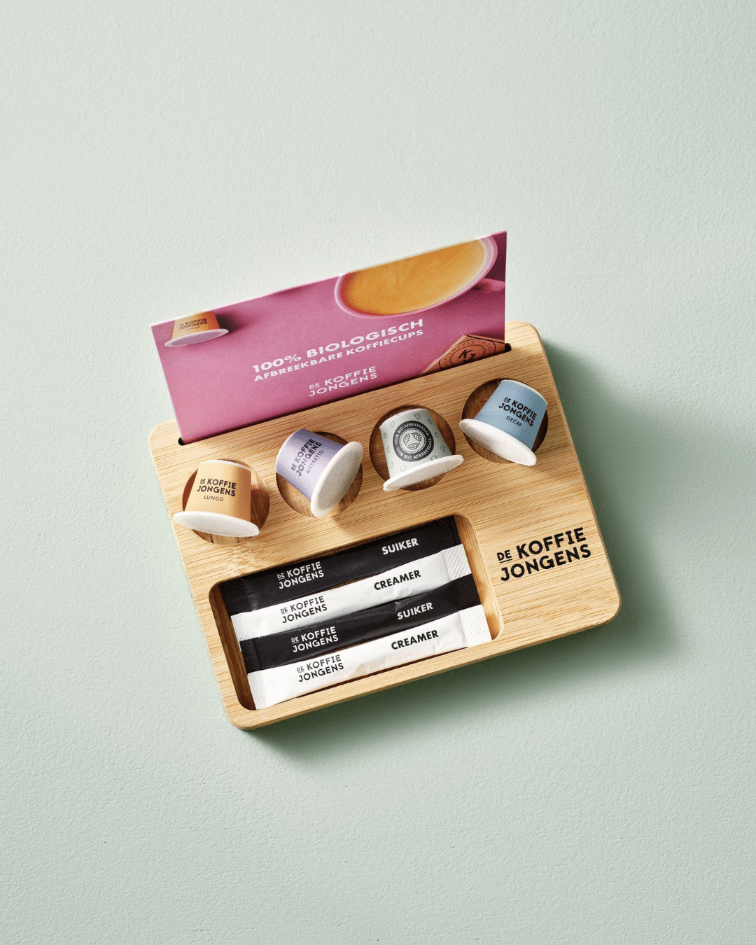 De Koffiejongens - zakelijk koffiecups en koffiebonen bestellen - hoteldisplay